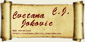 Cvetana Joković vizit kartica